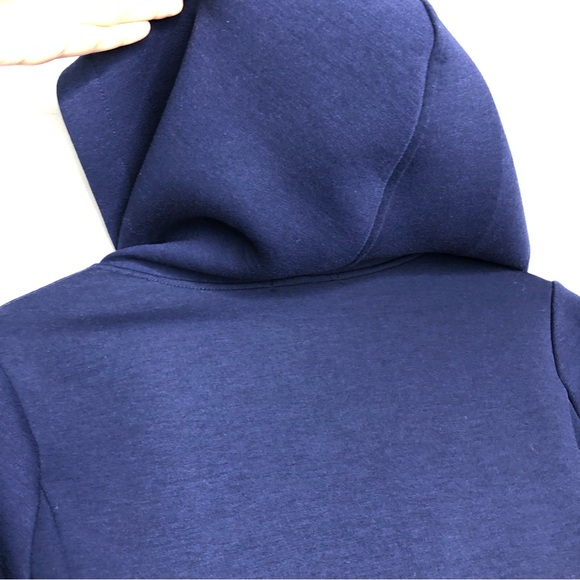 Polo Ralph Lauren Asymmetric Full Zip Hoodie Navy Coat Jacket Winter Fall Shirt - Picture 7 of 13